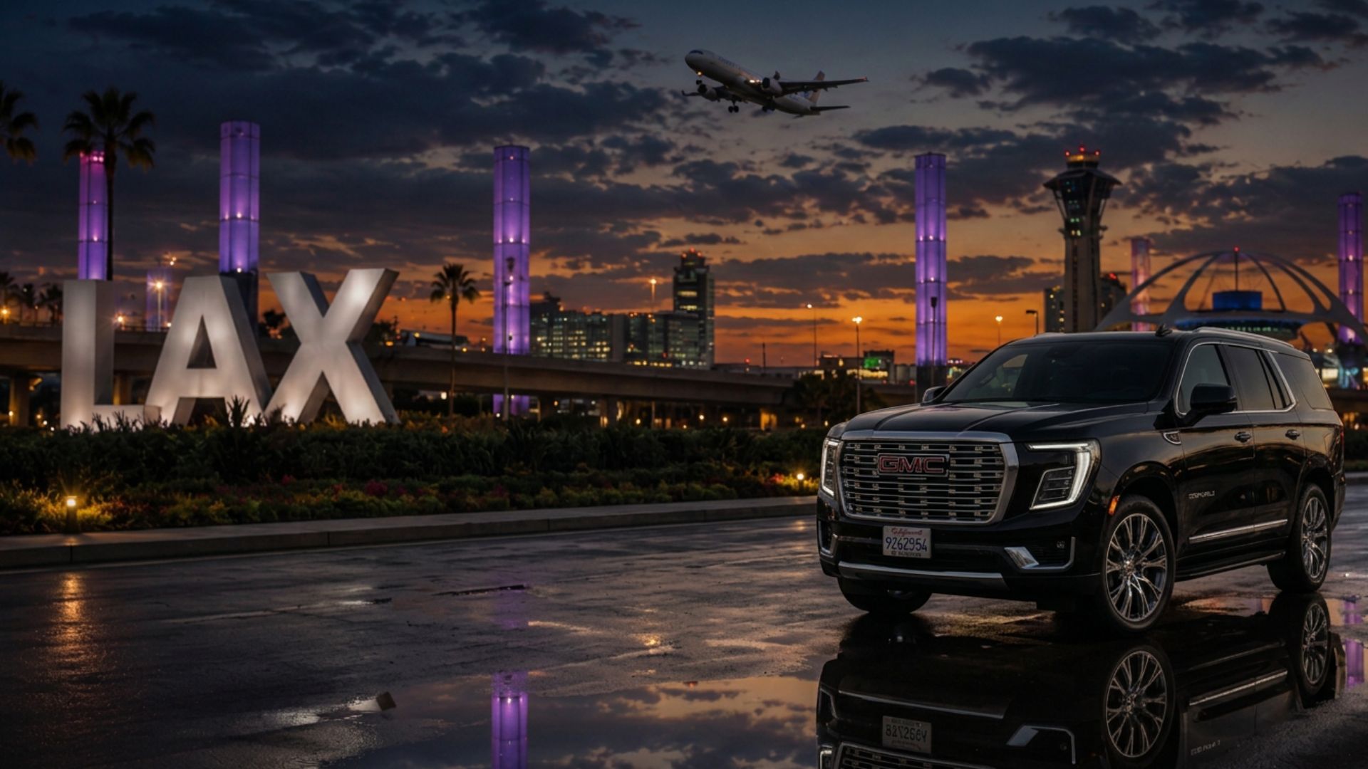 Black 2025 GMC Yukon Denali — Santa Barbara to LAX car service