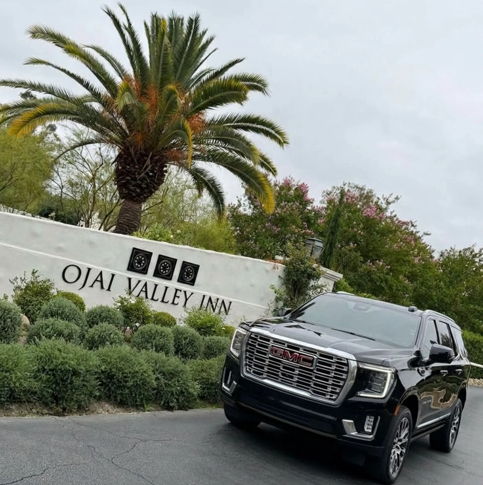 Black GMC Yukon Denali at Ojai Valley Inn