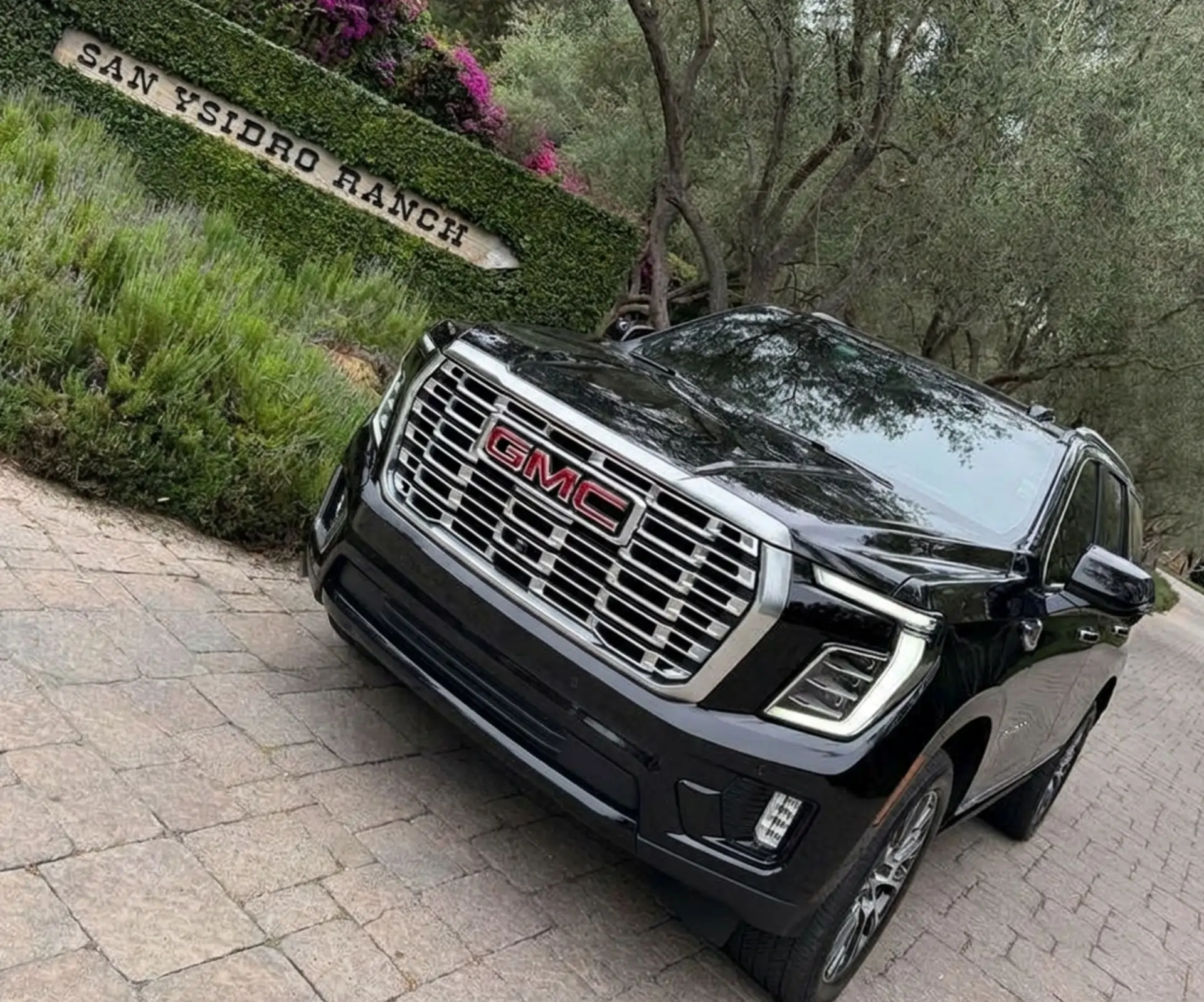 Black GMC Yukon Denali at San Ysidro Ranch